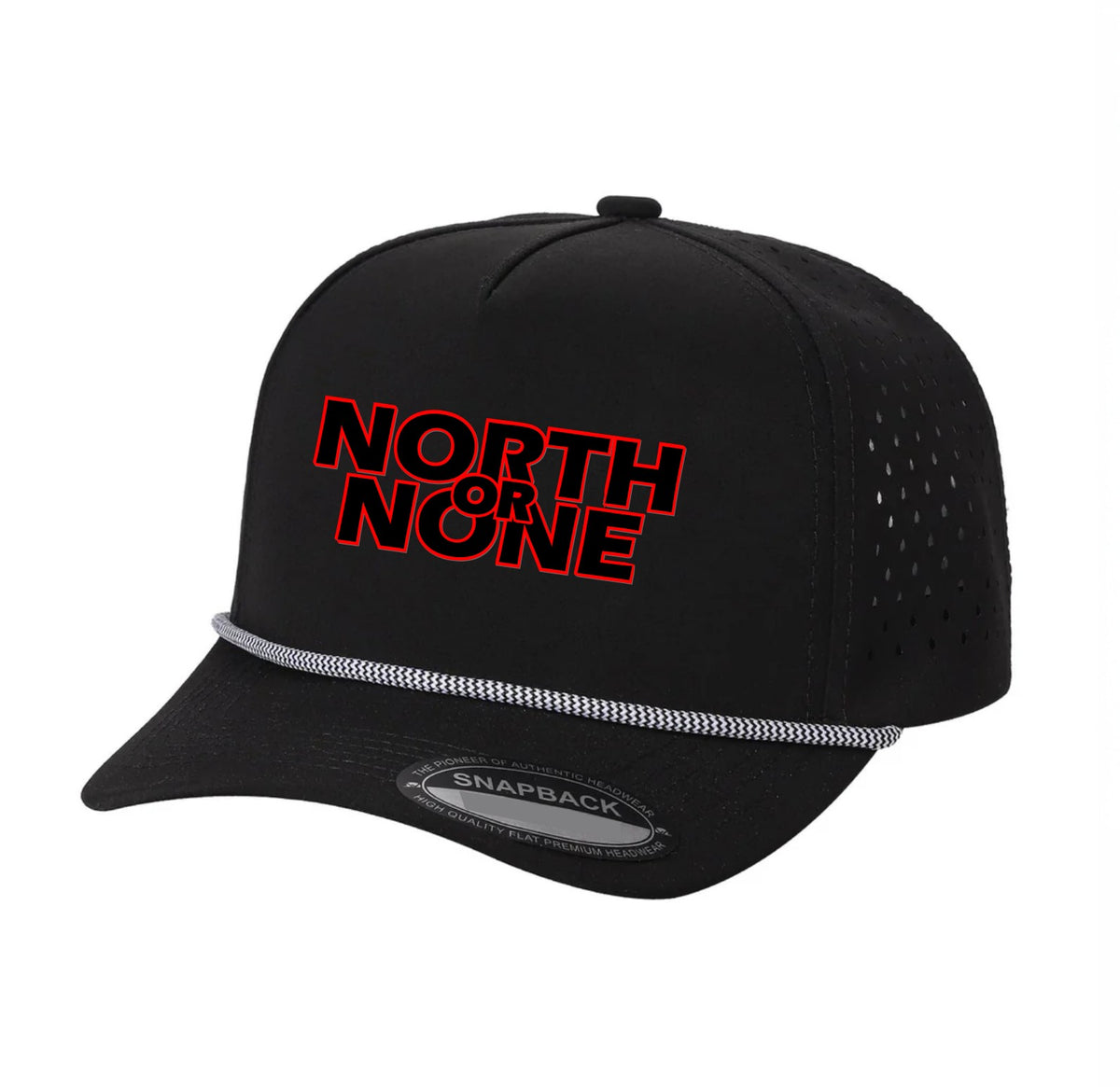 Lakeville North - NORTH OR NONE - Laser Cut - Snap Back Rope Hat