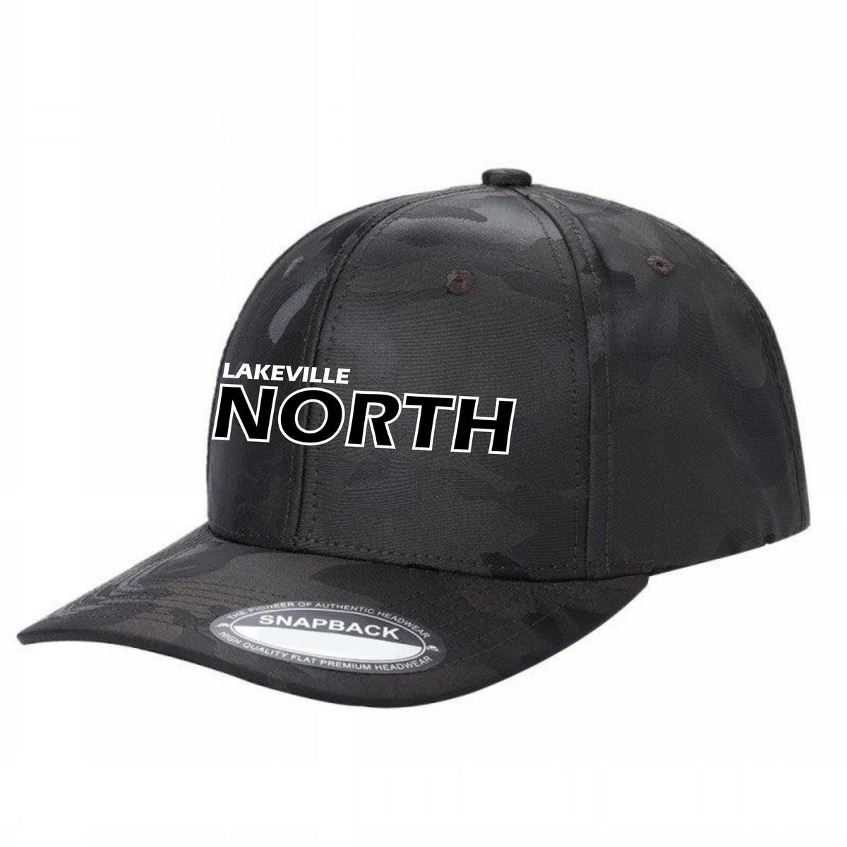 Lakeville North - Black Stealth Camo Logo Hat
