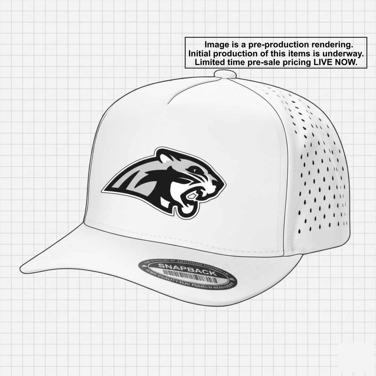 Lakeville South Cougar - Laser Cut Perforated Snap Back 5-panel