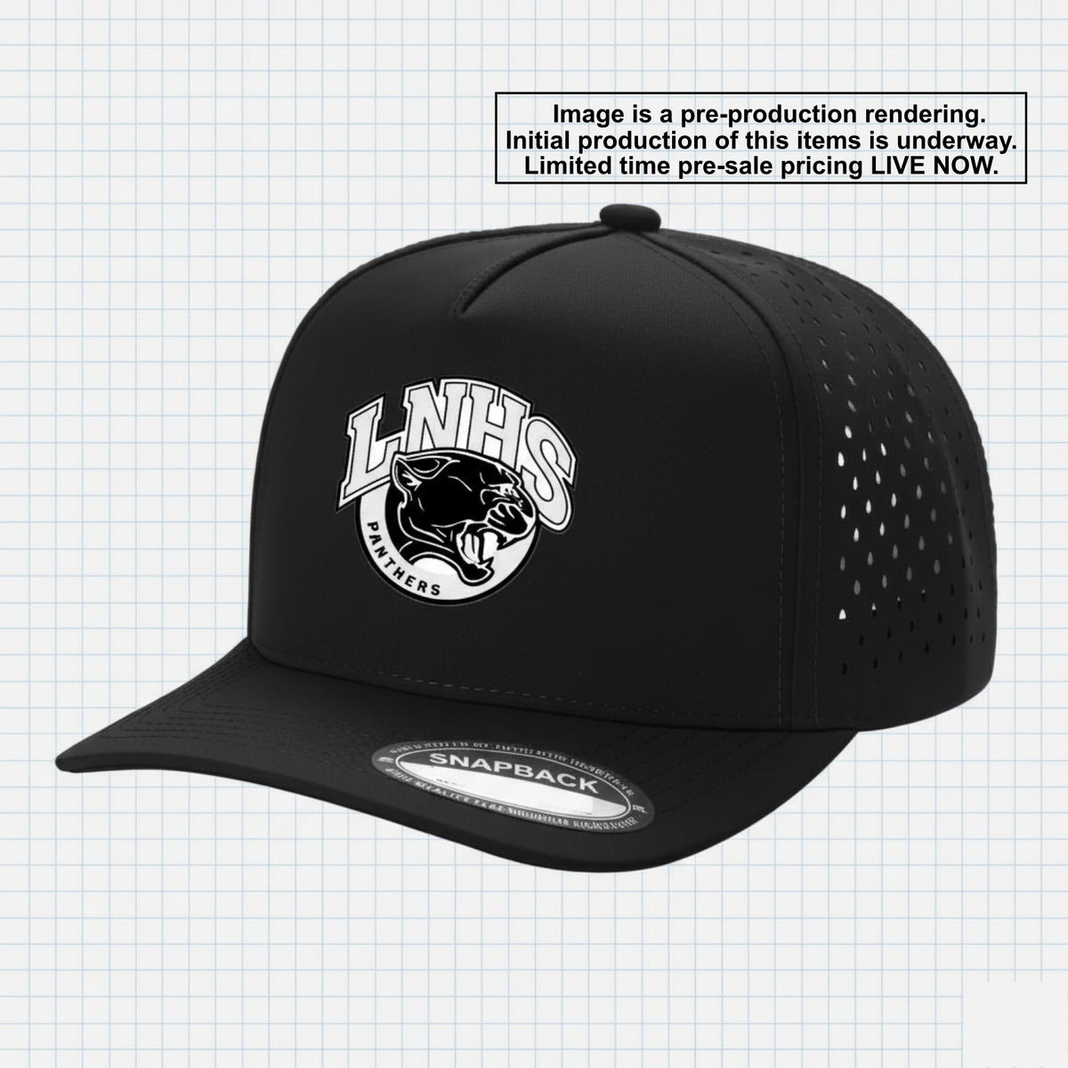 Lakeville North Panther - Laser Cut Perforated Snap Back 5-panel