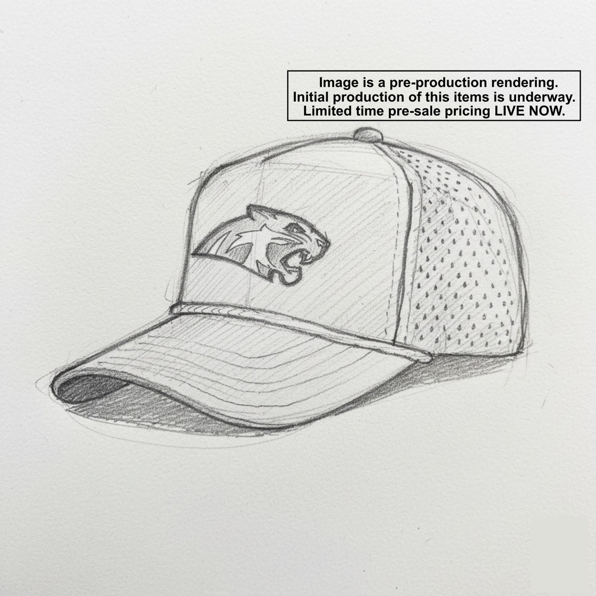 Lakeville South Cougar - Laser Cut Perforated Rope Hat - White Out Logo