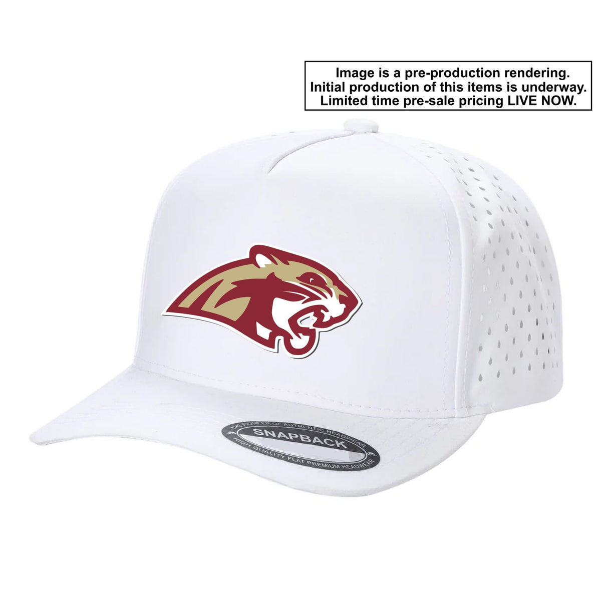 Lakeville South Cougar - Laser Cut Perforated Snap Back 5-panel